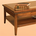 REH Kennedy 4043 glass top coffee table with pot shelf